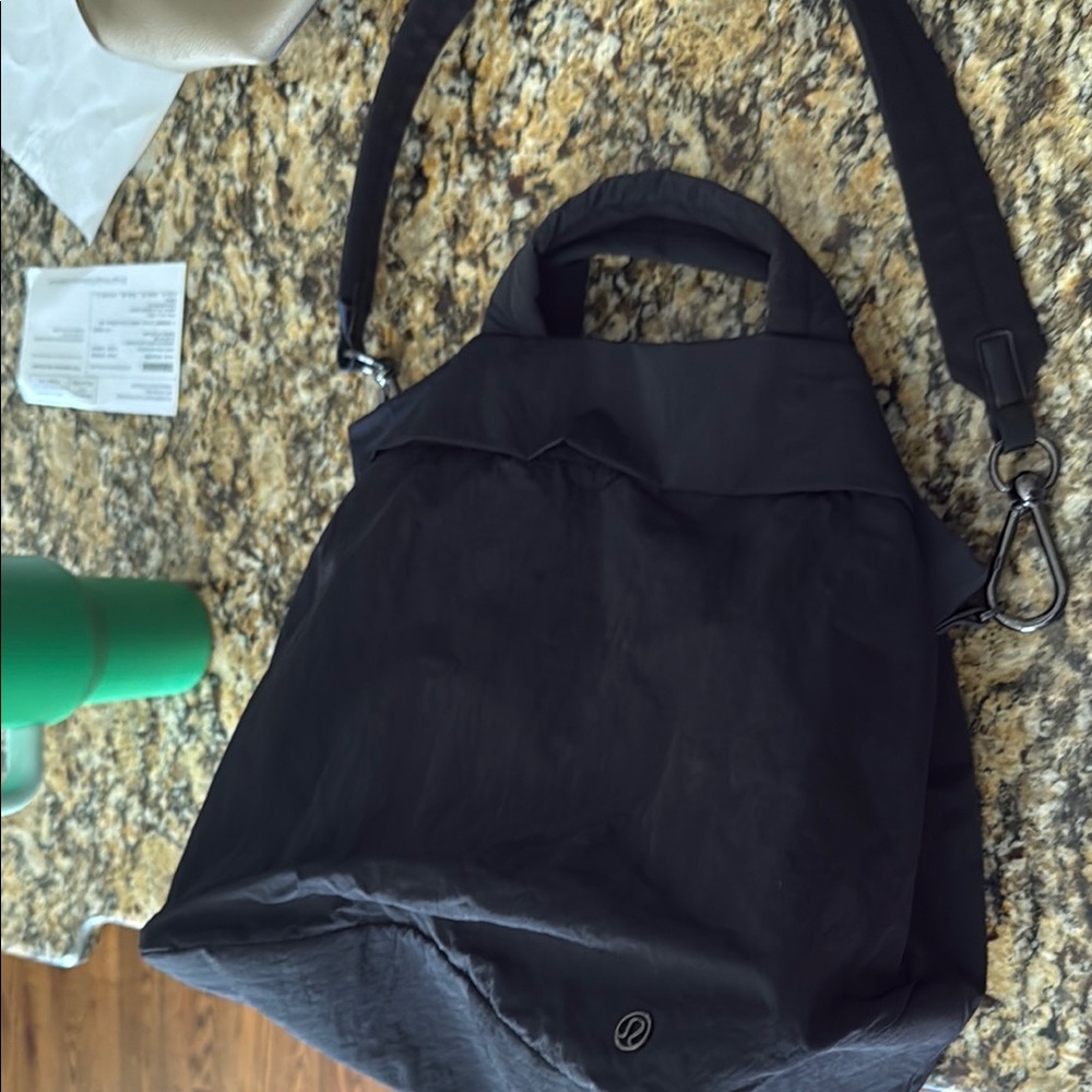 Lululemon Athletica Black Hobo Bag with Durable Design